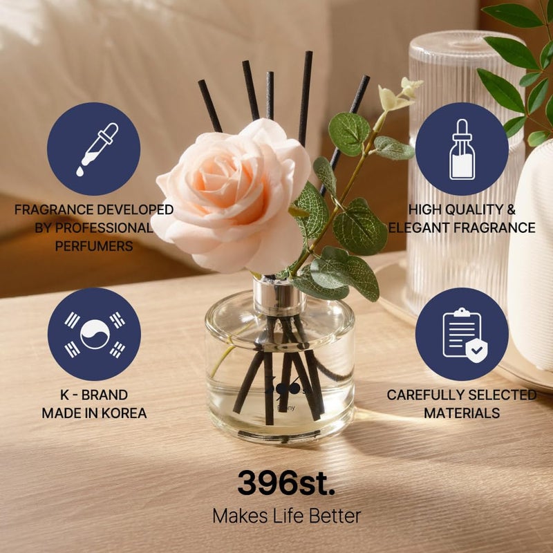 396 st. Rose Flower Reed Diffuser, Vanilla Lavender, 200ml(6.7oz) / Reed Diffuser Sets, Home Fragrance, Scented Oils, Home & Bathroom DÃ©cor - Image 2